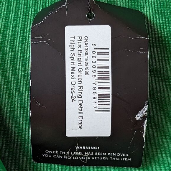 PLT Plus Size Ring Detail Drape Thigh Split Maxi Dress 24 US NWT - Picture 12 of 15